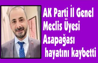 AK Parti İl Genel Meclis Üyesi Azapağası hayatını kaybetti
